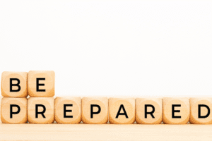 Wooden blocks spelling 'Be Prepared,' symbolising the importance of preparation when facing Interest Coverage Ratio (ICR) challenges for buy-to-let mortgages