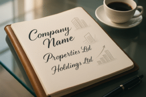 Choosing a clear and professional company name for an SPV property business