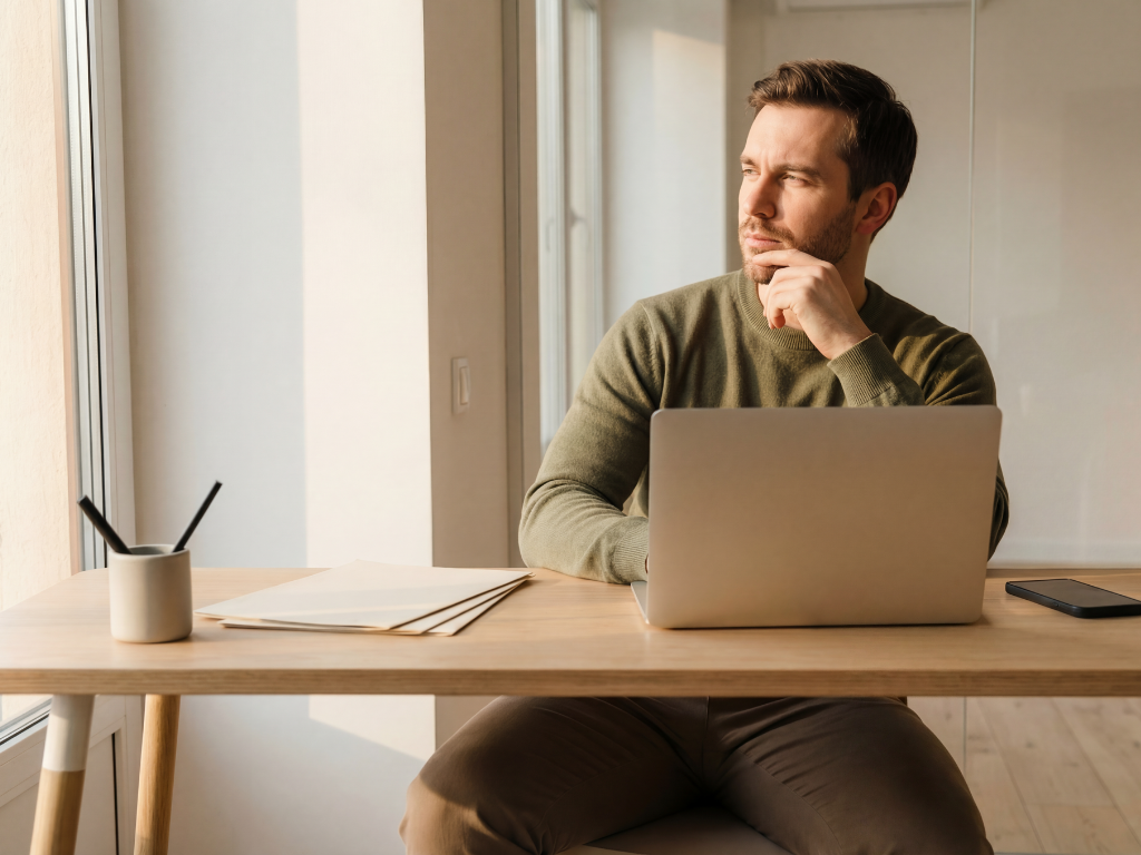 Company director checking income and affordability for a mortgage application