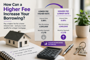 Higher Buy-to-Let fee with a lower interest rate showing potential for increased mortgage borrowing