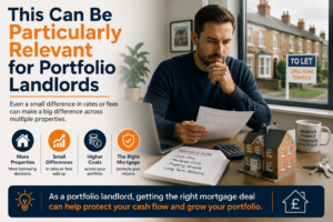 Portfolio landlord reviewing mortgage costs, rates and cash flow across multiple buy-to-let properties.
