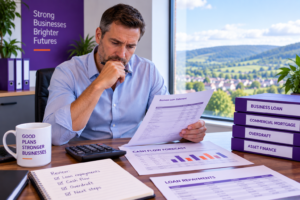 Company director reviewing business loans, cash flow and repayments to assess whether the business could meet its borrowing commitments.